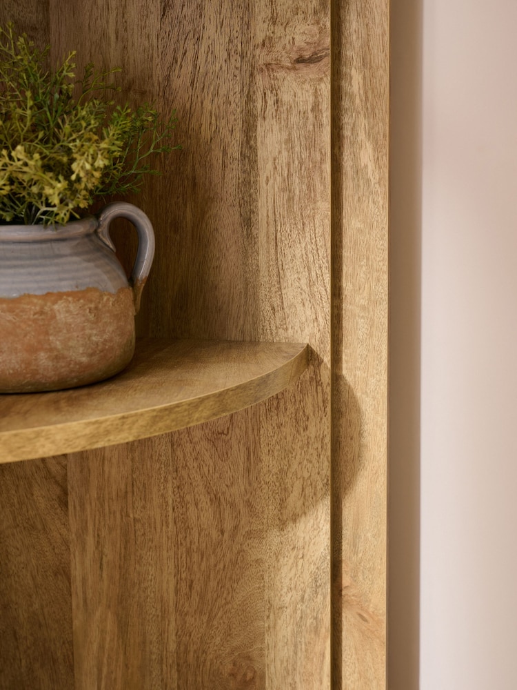 Natural Arches Mango Wood Effect Corner Shelf - Image 2 of 5