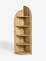 Natural Arches Mango Wood Effect Corner Shelf - Image 3 of 5