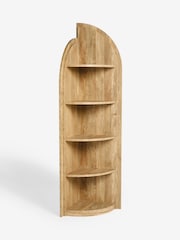 Natural Arches Mango Wood Effect Corner Shelf - Image 4 of 5