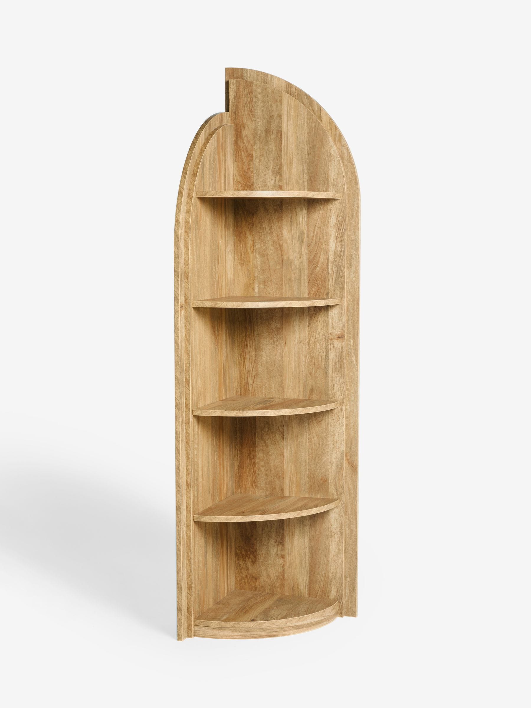Buy Mid Natural Arches Mango Wood Effect Corner Shelf from Next