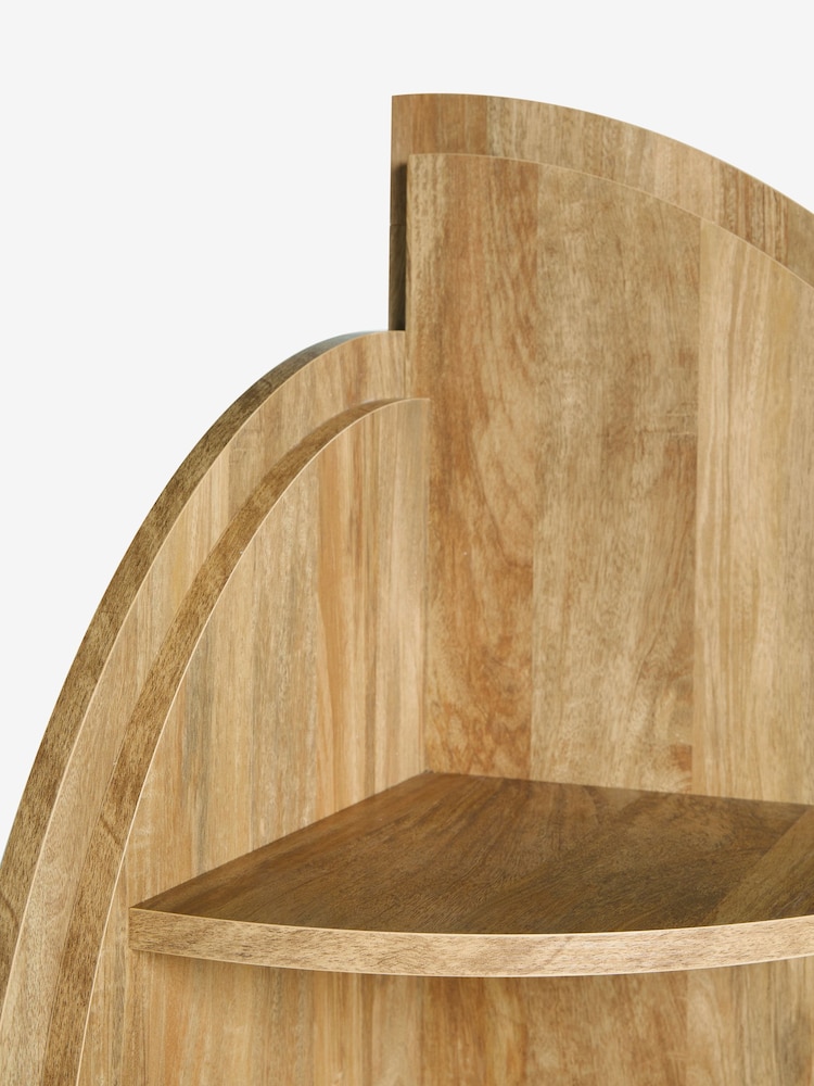 Natural Arches Mango Wood Effect Corner Shelf - Image 5 of 5