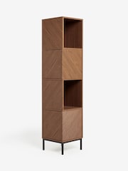 Dark Marlow Oak Effect Corner Bookcase - Image 4 of 7