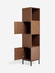 Dark Marlow Oak Effect Corner Bookcase - Image 5 of 7