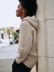 Neutral Utility Knitted Hoodie (3-16yrs) - Image 4 of 16