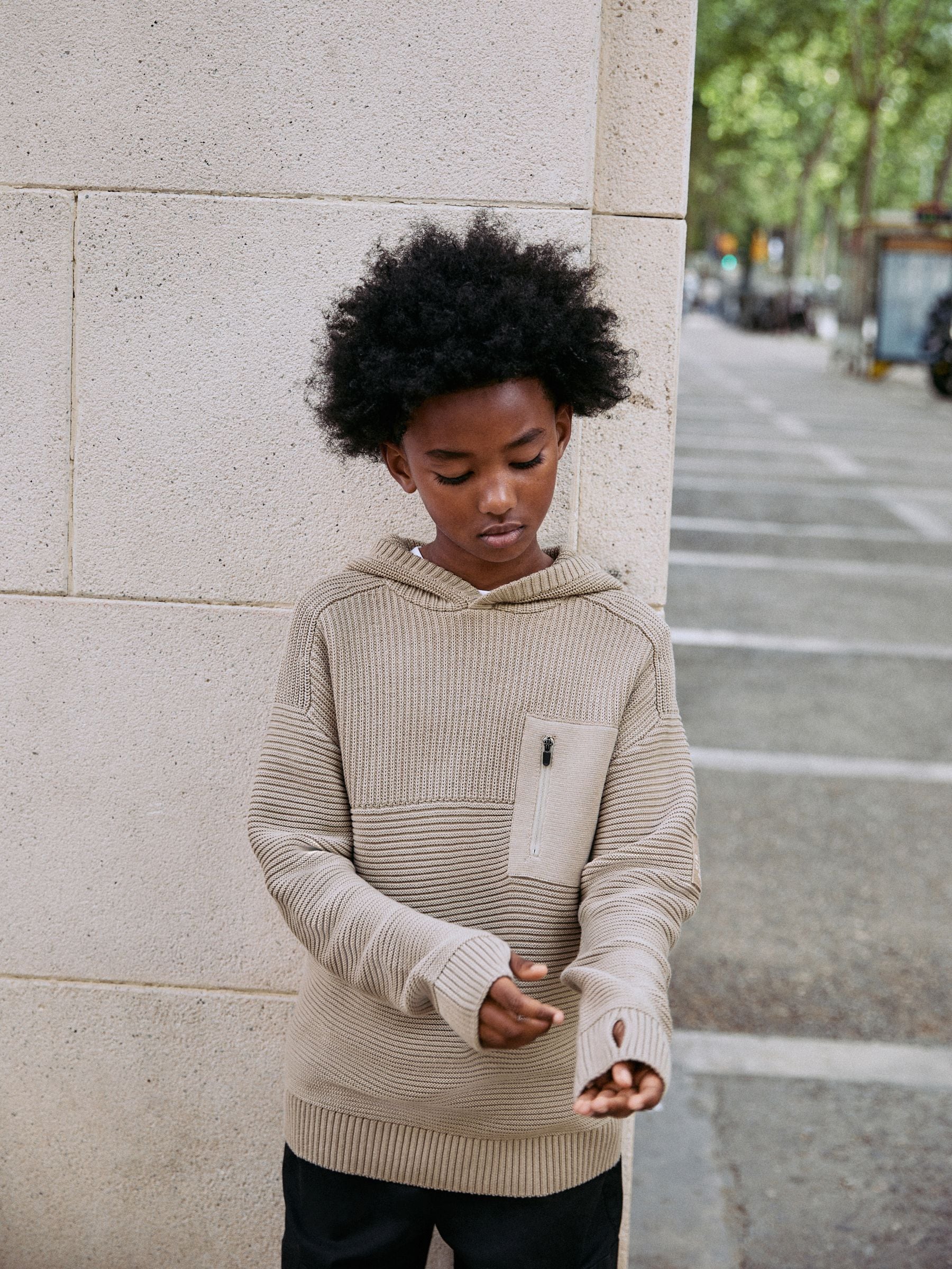 Buy Neutral Utility Knitted Hoodie (3-16yrs) from Next Serbia