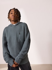 Blue Utility Knitted Hoodie (3-16yrs) - Image 1 of 10