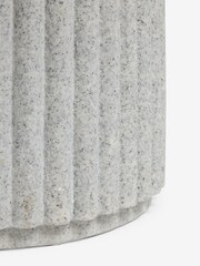 Grey Textured Ribbed Side Table - Image 5 of 5