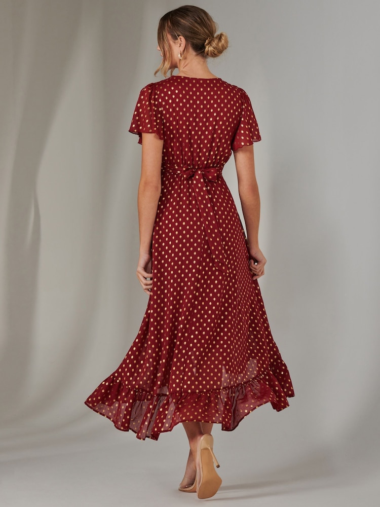 Jolie Moi Chiffon Short Sleeve Midaxi Dress - Imagen 2 de 6 Jolie Moi Chiffon Short Sleeve Midaxi Dress - Imagen 2 de 6
