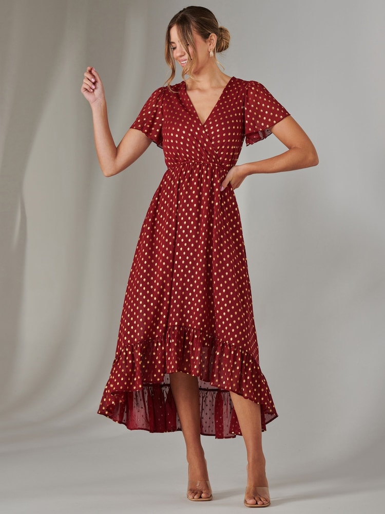 Jolie Moi Chiffon Short Sleeve Midaxi Dress - Imagen 6 de 6 Jolie Moi Chiffon Short Sleeve Midaxi Dress - Imagen 6 de 6