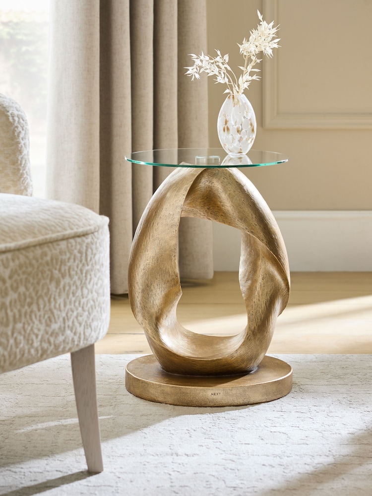 Gold Loop Side Table - Image 1 of 6