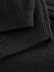 Black Zip Through Knitted Cardigan (3-16yrs) - Image 4 of 5