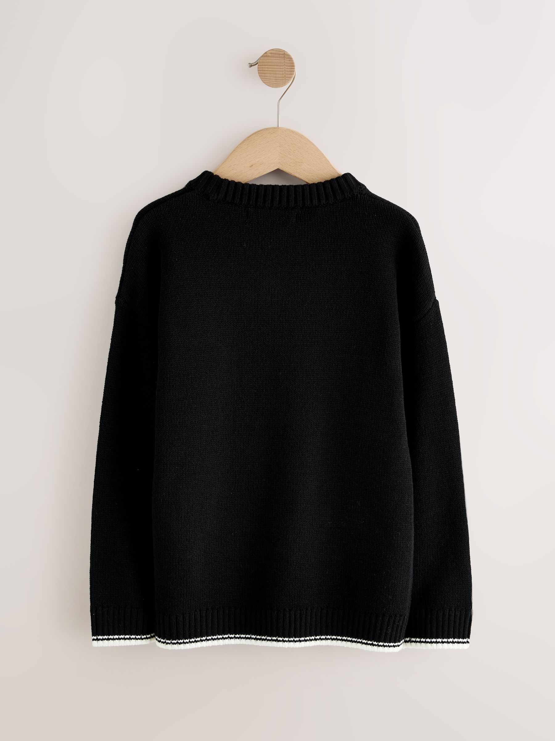 Buy Black NYC Knitted Crew Neck Jumper (3-16yrs) from Next USA