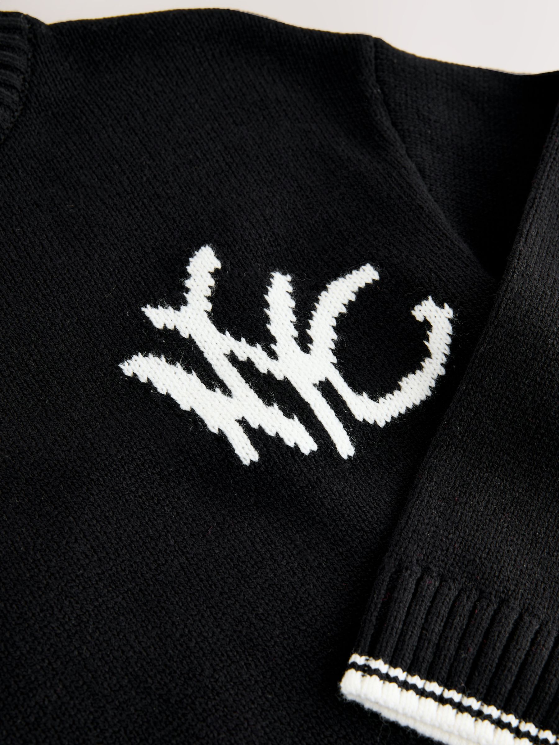 Buy Black NYC Knitted Crew Neck Jumper (3-16yrs) from Next USA