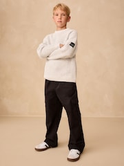 Light Grey Utility Knitted Crew Neck Jumper (3-16yrs) - Image 2 of 9