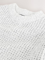Light Grey Utility Knitted Crew Neck Jumper (3-16yrs) - Image 7 of 9