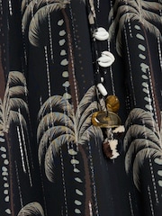 River Island Black Monochrome Palm Print Maxi Dress - Image 6 of 6