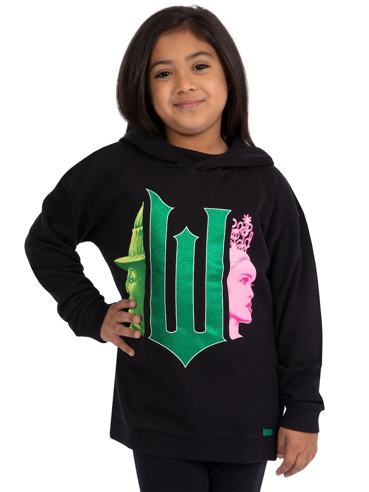 Character Black Wicked Elphaba And Glinda 100% Cotton Hoodie - Image 2 of 10