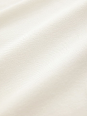 Ecru White Relaxed Fit EDIT Short Sleeve Premium Knitted Crew T-Shirt - Image 8 of 8