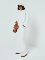 River Island White 2 Piece 100% Cotton Sweat and Trousers Set - Image 1 of 6
