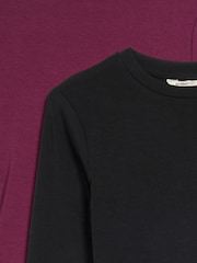 River Island Burgundy Crew Neck 100% Cotton Bodies 2 Pack - Imagen 5 de 5