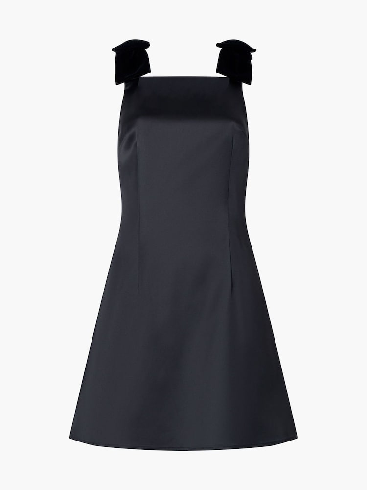 French Connection Black Carey Square Neck Dress - Image 4 of 4