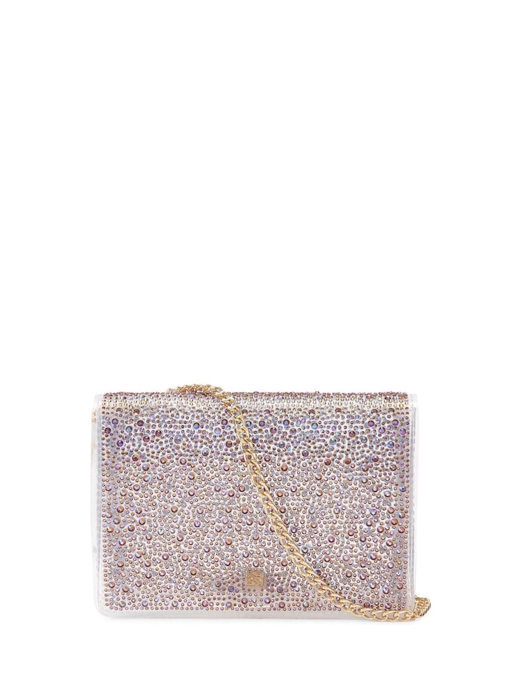 KG Kurt Geiger Gold Aurora Clutch Bag - Image 1 of 4