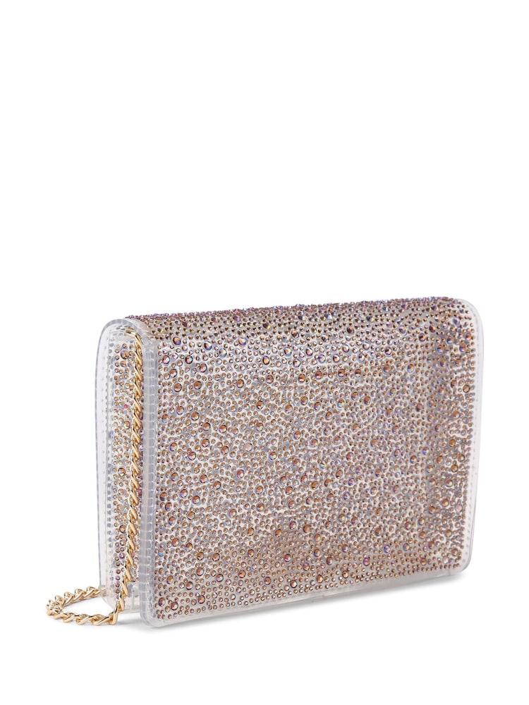 KG Kurt Geiger Gold Aurora Clutch Bag - Image 2 of 4 KG Kurt Geiger Gold Aurora Clutch Bag - Image 2 of 4