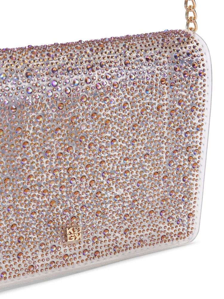KG Kurt Geiger Gold Aurora Clutch Bag - Image 4 of 4 KG Kurt Geiger Gold Aurora Clutch Bag - Image 4 of 4