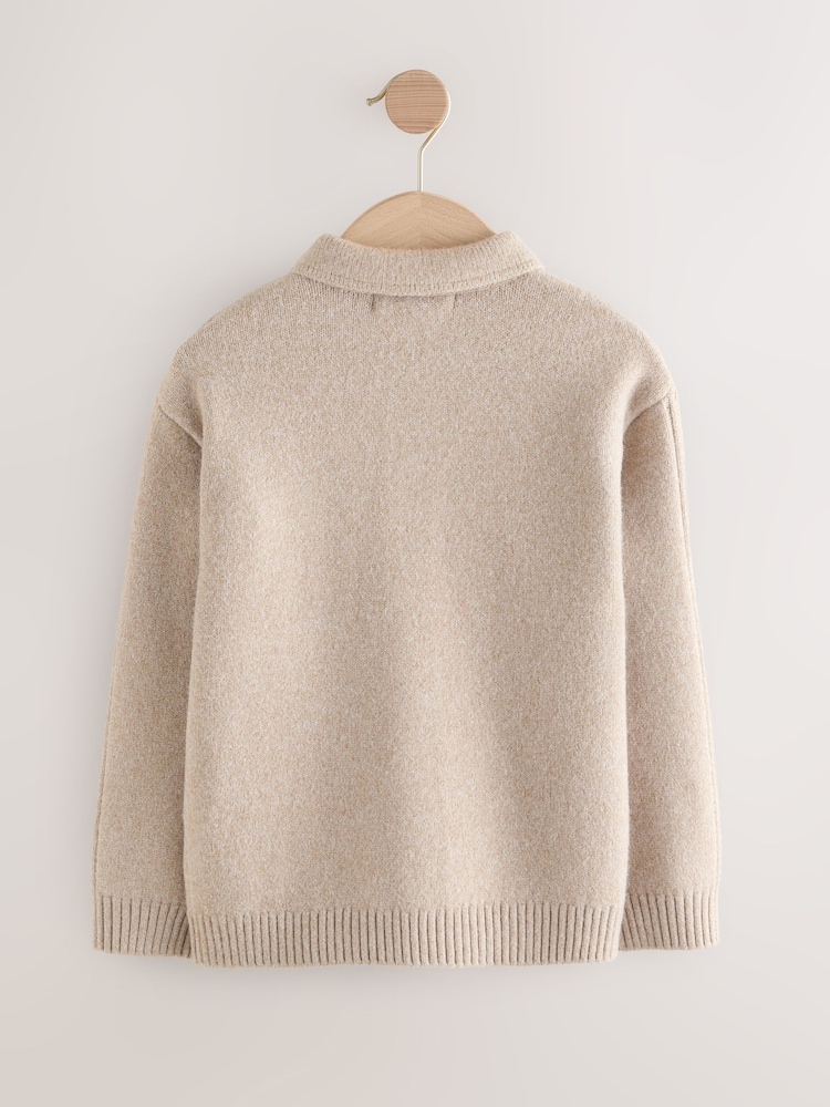 Neutral Knitted Cardigan (3-16yrs) - Image 2 of 4