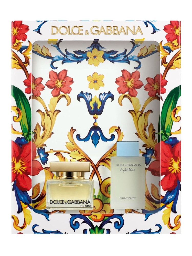 Dolce & Gabbana The One Eau de Parfum 5ml & Light Blue Eau de Toilette 5ml Mini Gift Set - Image 1 of 1