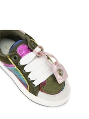Kurt Geiger London Green Junior Mini Southbank Tag Trainers - Image 2 of 4