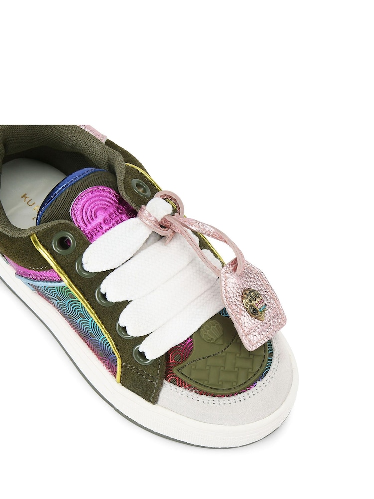 Kurt Geiger London Green Junior Mini Southbank Tag Trainers - Image 2 of 4