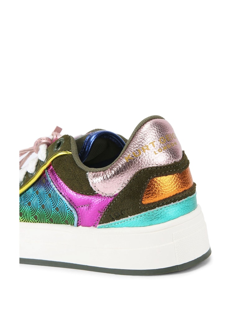 Kurt Geiger London Green Junior Mini Southbank Tag Trainers - Image 3 of 4