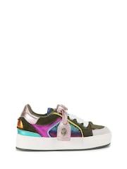 Kurt Geiger London Kids Green Mini Southbank Tag Trainers - Image 1 of 4