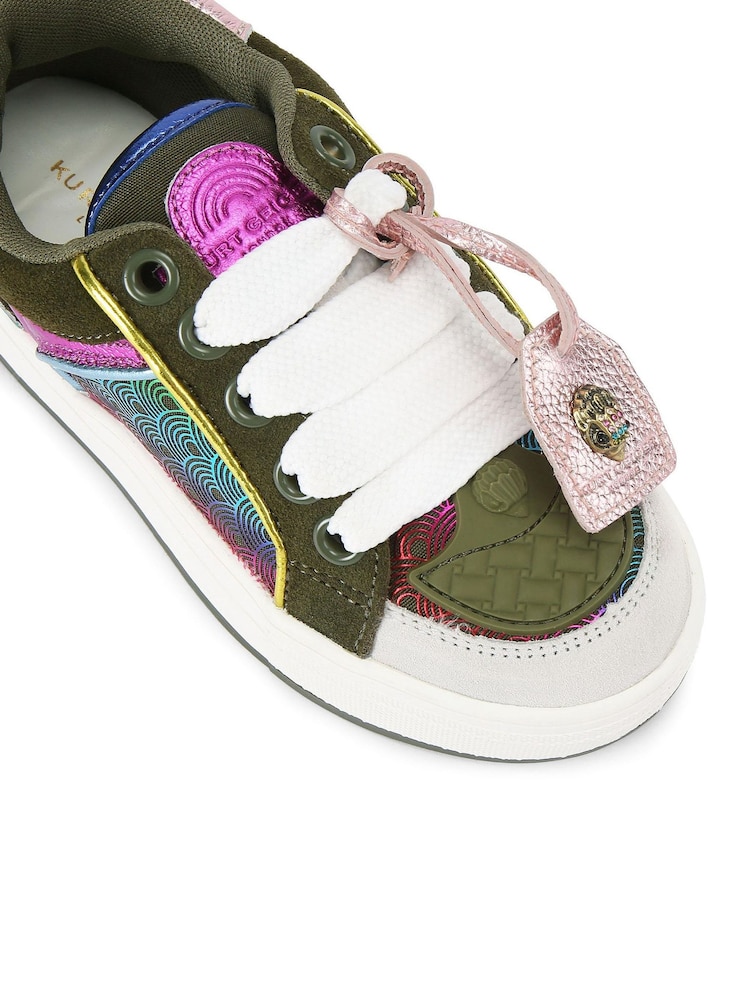 Kurt Geiger London Kids Green Mini Southbank Tag Trainers - Image 4 of 4