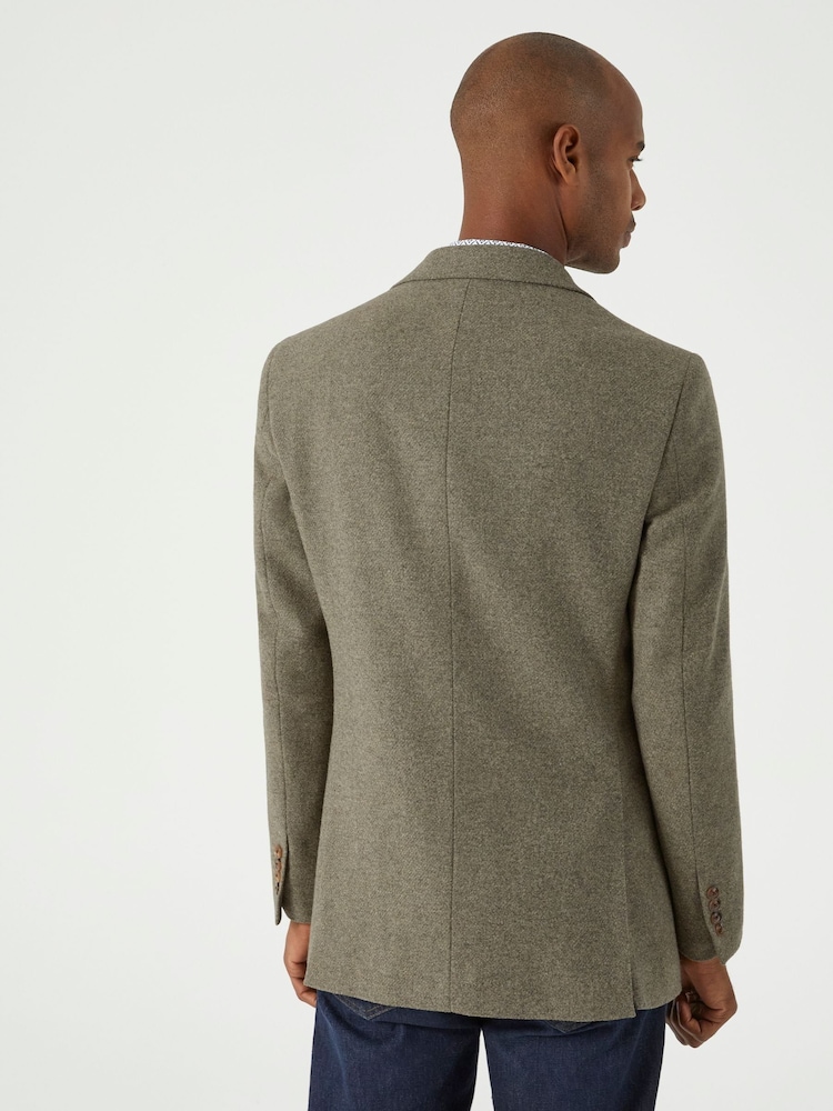 Verde - Chaqueta a medida con efecto tweed Ingram de Skopes - Imagen 2 de 5