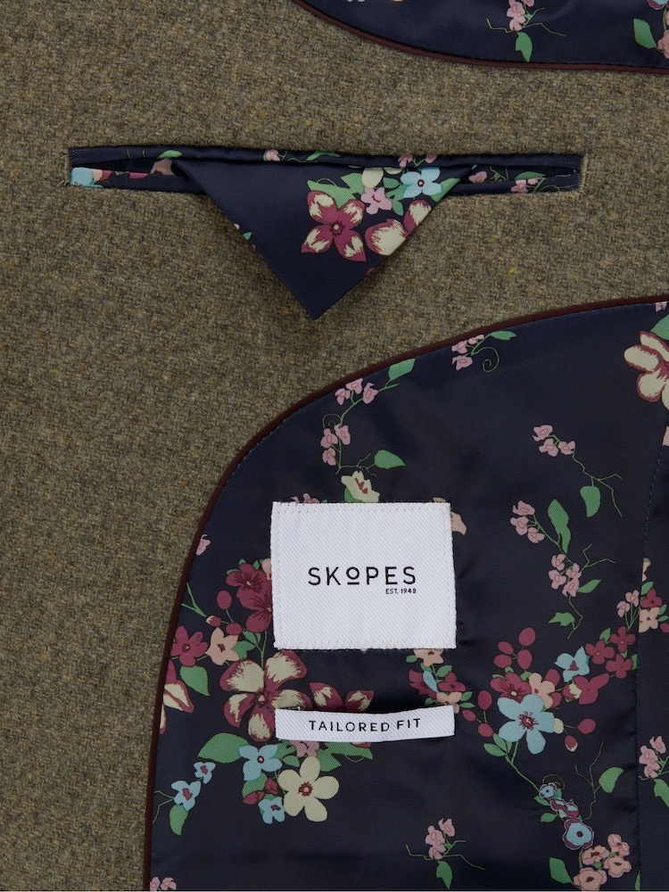 Verde - Chaqueta a medida con efecto tweed Ingram de Skopes - Imagen 5 de 5
