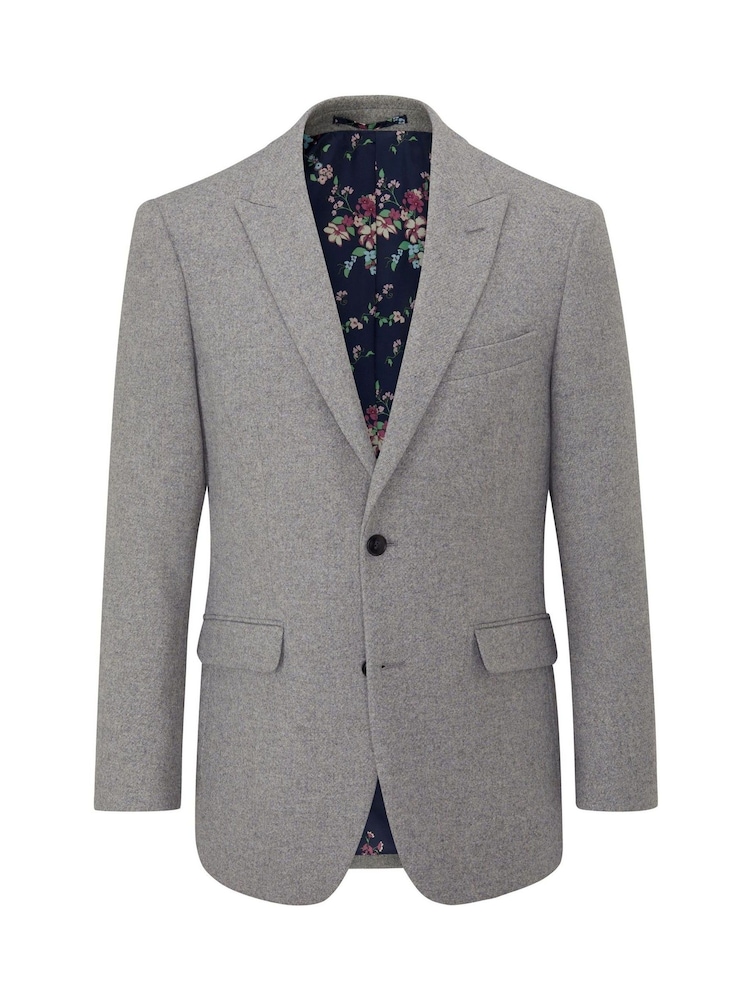 Skopes Grey Tailored Fit Tweed Effect Ingram Jacket - Image 1 of 1