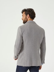 Skopes Grey Tailored Fit Tweed Effect Ingram Jacket - Image 2 of 5