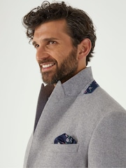 Skopes Grey Tailored Fit Tweed Effect Ingram Jacket - Image 3 of 5