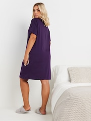 Yours Curve Purple Follow Your Dreams Sleep T-Shirts 2 Pack - Image 3 of 8