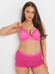 Yours Curve Pink Mesh Underwired Bras 3 Pack - Image 5 of 11