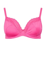 Yours Curve Pink Mesh Underwired Bras 3 Pack - Image 9 of 11