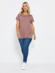 Yours Curve Pink Core Short Sleeve T-Shirts 3 Pack - Image 4 of 9