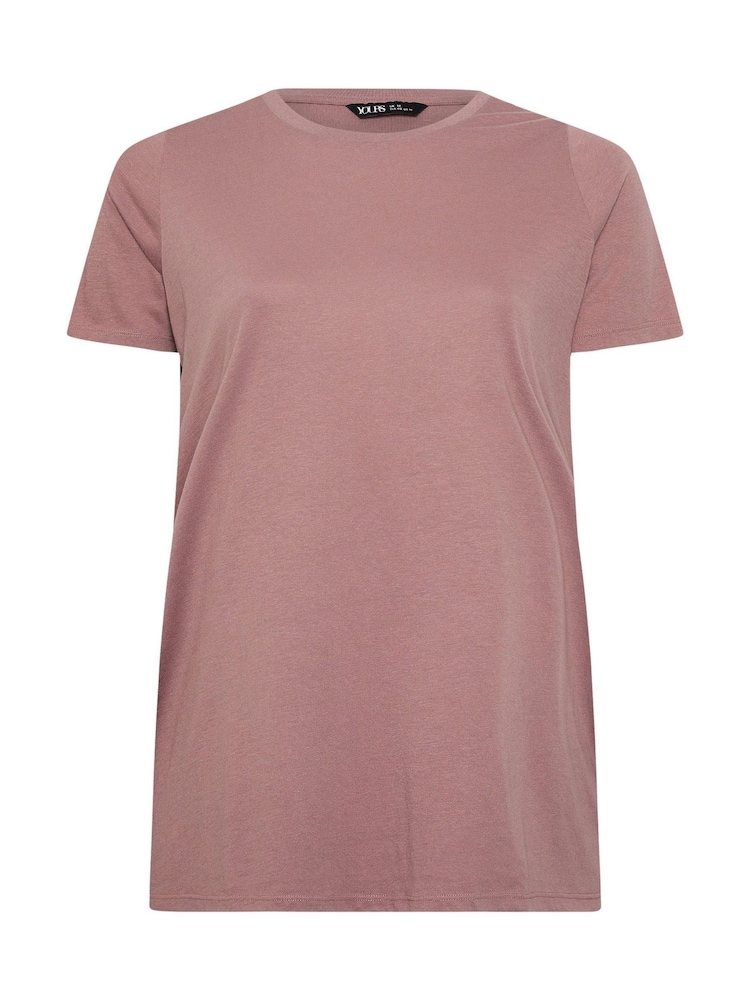 Yours Curve Pink Core Short Sleeve T-Shirts 3 Pack - Image 9 of 9