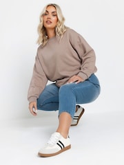 Yours Curve Blue Cropped Jenny Jeggings - Image 8 of 9