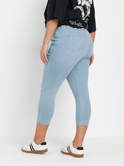 Yours Curve Blue Cropped Jenny Jeggings - Image 3 of 6