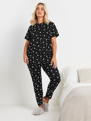 Yours Curve Heart 100% Cotton Cherries Tapered Pyjamas Set - صورة 1 من 5