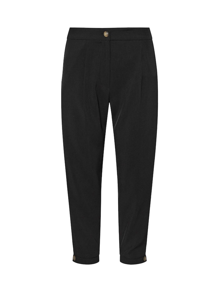 PixieGirl Petite Black Tailored Barrel Button Trousers - Image 5 of 5