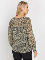 Long Tall Sally Grey Georgette Scoop Neck Blouse - Image 3 of 5